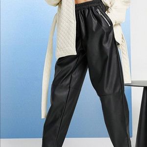 ASOS Tapered Leather Look Pants